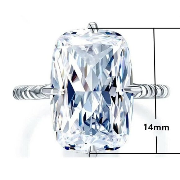 NEW 925 Silver White Sapphire Ring